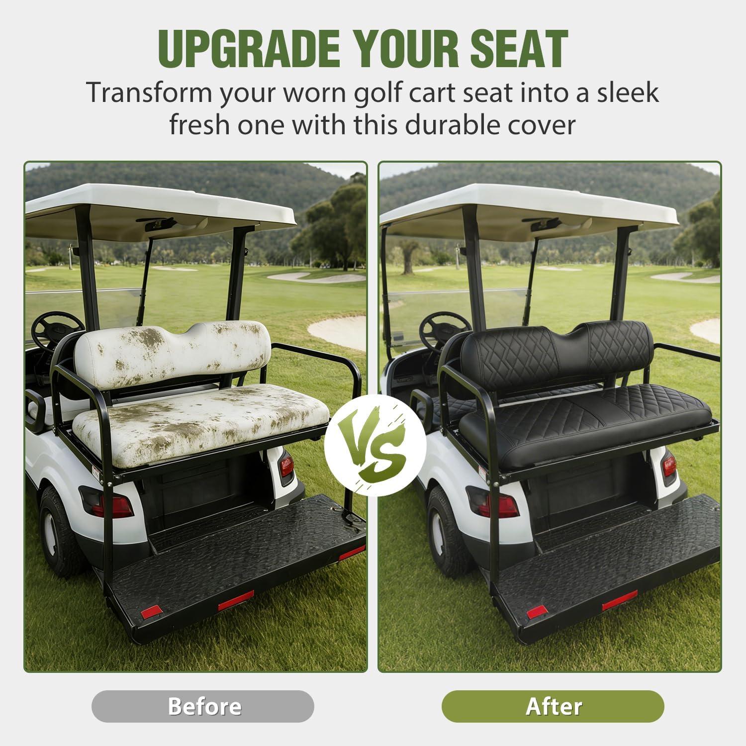 image:imageNilight Golf Cart Seat Covers Kit Front and Rear Waterproof Sun Scratch Resistant Leather Diamond Stitching No Staple AllSeason Protection for Yamaha Drive G29 20072016 Yamaha Drive 2 20172026