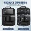Nilight Car Seatback Organizer 2PCS with Foldable Tray Tablet Holder PU Leather Multifunctional Storage Bag Kick Mat Tissue Box Removable Bucket Waterproof Universal for Car Van SUV MPV Pickup Truck