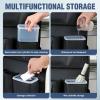 Nilight Car Seatback Organizer 2PCS with Foldable Tray Tablet Holder PU Leather Multifunctional Storage Bag Kick Mat Tissue Box Removable Bucket Waterproof Universal for Car Van SUV MPV Pickup Truck