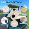 Nilight Golf Cart Armrest Beige 2PCS Flip Stand Fits 1 inch Square No Drilling with Detachable Cup Holder Iron Bracket PU Leather Wooden Baseboard for EZGO Club Car Yamaha Rear Seat