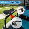 Nilight Golf Cart Armrest Beige 2PCS Flip Stand Fits 1 inch Square No Drilling with Detachable Cup Holder Iron Bracket PU Leather Wooden Baseboard for EZGO Club Car Yamaha Rear Seat
