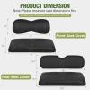 Nilight Golf Cart Seat Covers Kit Front and Rear Waterproof Sun Scratch Resistant Leather Diamond Stitching No Staple All-Season Protection for Yamaha Drive G29 2007-2016 / Yamaha Drive 2 2017-2026