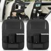 Nilight Car Seat Back Organizer 2PCS with PU Leather Multifunctional Storage Bag Kick Mat Tissue Box Removable Bucket Cup Holder Waterproof Universal for Car Van SUV MPV Pickup Truck