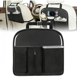 Nilight Car Seat Back Organizer 1PCS Hanging PU Leather with Removable Inner Bucket Tissue Box Storage Bag Mesh Pockets Waterproof Universal for Car Van SUV MPV Pickup Truck