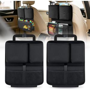 Nilight Car Seat Back Organizer 2PCS Hanging Trunk Storage Bag Oxford Fabric Multi Compartment Cup Holder Scratch Resistant Universal for Car Van SUV MPV Pickup Truck