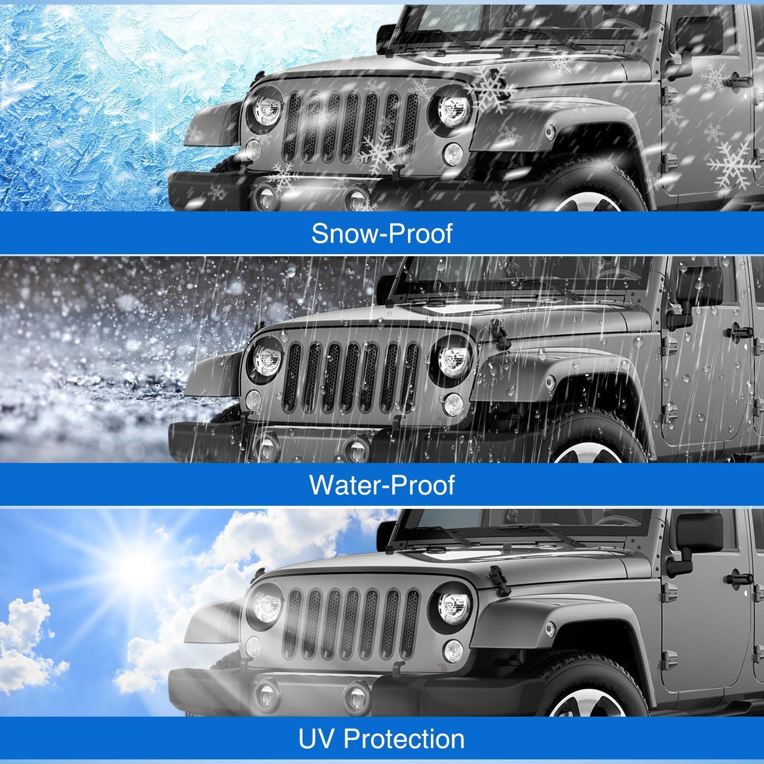 image:imageNilight Grill Inserts fit for Jeep Wrangler Front Grille Mesh Inserts amp Headlight Cover Set for JK JKU Unlimited Sports Sahara Freedom Rubicon 20072018 Clipin Trim Exterior Accessories Black 9 Pcs