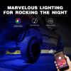 Nilight RGB LED Rock Lights Kit 8 PCS Underglow Multicolor Neon Light Pod with Magnetic Base Bluetooth App Control Flashing Music Mode IP68 Wheel Well Light for Truck ATV UTV RZR SUV(RGB 3LED)