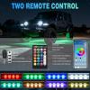 Nilight RGB LED Rock Lights Kit 8 PCS Underglow Multicolor Neon Light Pod with Magnetic Base Bluetooth App Control Flashing Music Mode IP68 Wheel Well Light for Truck ATV UTV RZR SUV(RGBW 22LED)