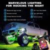 Nilight RGB LED Rock Lights Kit 8 PCS Underglow Multicolor Neon Light Pod with Magnetic Base Bluetooth App Control Flashing Music Mode IP68 Wheel Well Light for Truck ATV UTV RZR SUV(RGB 3LED w/Magnetic base)