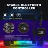 Nilight RGB LED Rock Lights Kit 8 PCS Underglow Multicolor Neon Light Pod with Magnetic Base Bluetooth App Control Flashing Music Mode IP68 Wheel Well Light for Truck ATV UTV RZR SUV(RGB 3LED w/Magnetic base)