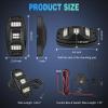Nilight RGB LED Rock Lights Kit 8 PCS Underglow Multicolor Neon Light Pod with Magnetic Base Bluetooth App Control Flashing Music Mode IP68 Wheel Well Light for Truck ATV UTV RZR SUV(RGBW 22LED)
