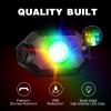 Nilight RGB LED Rock Lights Kit 8 PCS Underglow Multicolor Neon Light Pod with Magnetic Base Bluetooth App Control Flashing Music Mode IP68 Wheel Well Light for Truck ATV UTV RZR SUV(RGB 3LED)