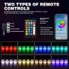 Nilight RGB LED Rock Lights Kit 8 PCS Underglow Multicolor Neon Light Pod with Magnetic Base Bluetooth App Control Flashing Music Mode IP68 Wheel Well Light for Truck ATV UTV RZR SUV(RGB 18LED)