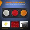 Nilight Triple Tail Light 72LED 2PCS Stop Brake Turn Signals Reverse Back Up Running Lights with Iron Bracket Base IP67 Waterproof Fits Truck Trailer Camper Van RV Caravan