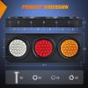 Nilight Triple Tail Light 72LED 2PCS Stop Brake Turn Signals Reverse Back Up Running Lights with Iron Bracket Base IP67 Waterproof Fits Truck Trailer Camper Van RV Caravan