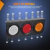Nilight Triple Tail Light 72LED 2PCS Stop Brake Turn Signals Reverse Back Up Running Lights with Iron Bracket Base IP67 Waterproof Fits Truck Trailer Camper Van RV Caravan