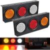 Nilight Triple Tail Light 72LED 2PCS Stop Brake Turn Signals Reverse Back Up Running Lights with Iron Bracket Base IP67 Waterproof Fits Truck Trailer Camper Van RV Caravan