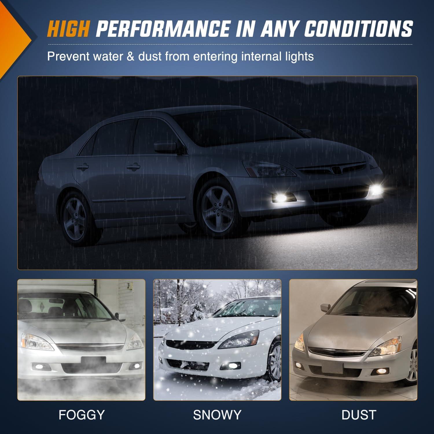 image:imageNilight Fog Lights Assembly Compatible with 2002 2003 2004 Acura RSX Left Driver and Right Passenger Side Amber Lens wH11 12V 55W Bulbs20062007 Honda Accord