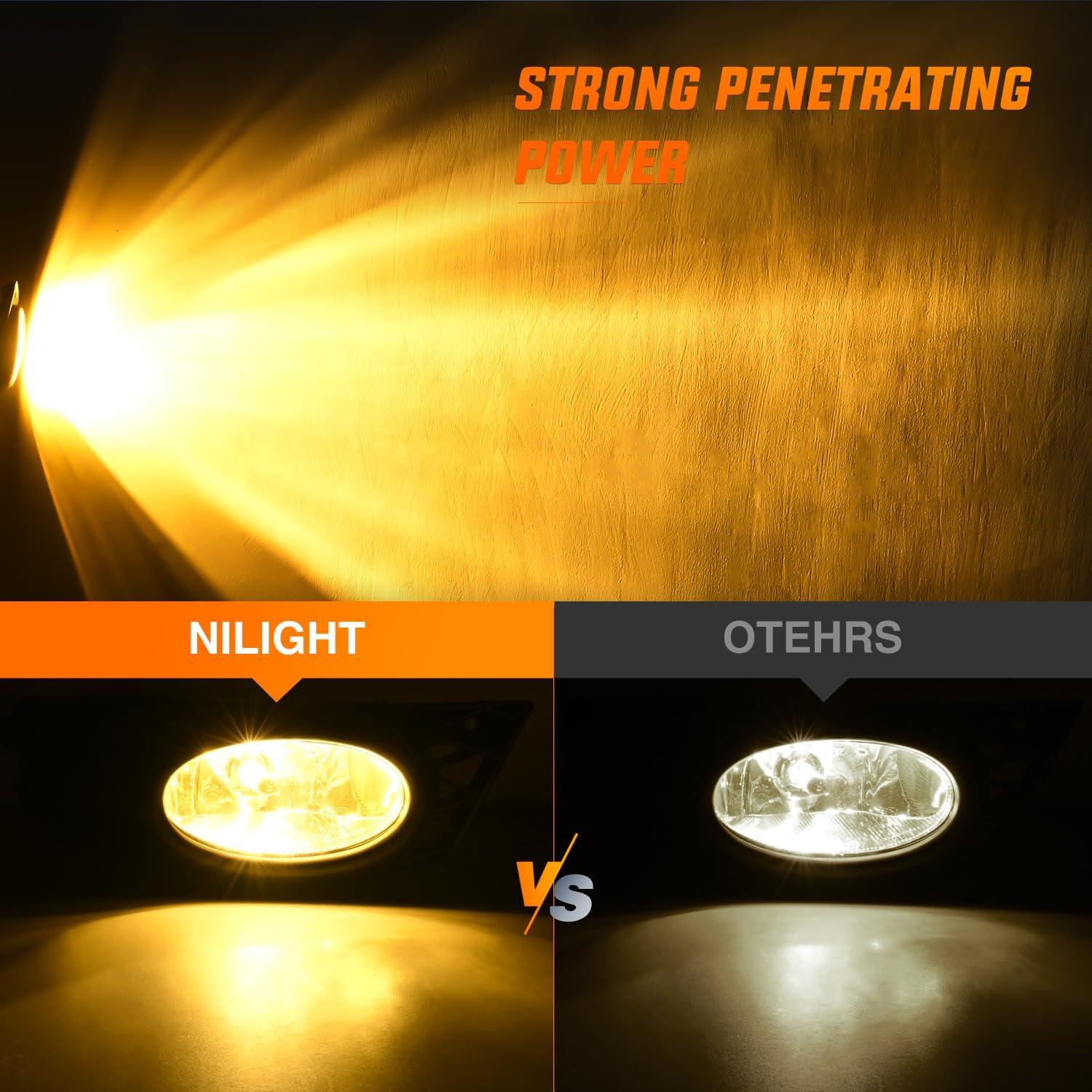 image:imageNilight Fog Lights Assembly Compatible with 2002 2003 2004 Acura RSX Left Driver and Right Passenger Side Amber Lens wH11 12V 55W Bulbs20092011 Honda Civic Amber