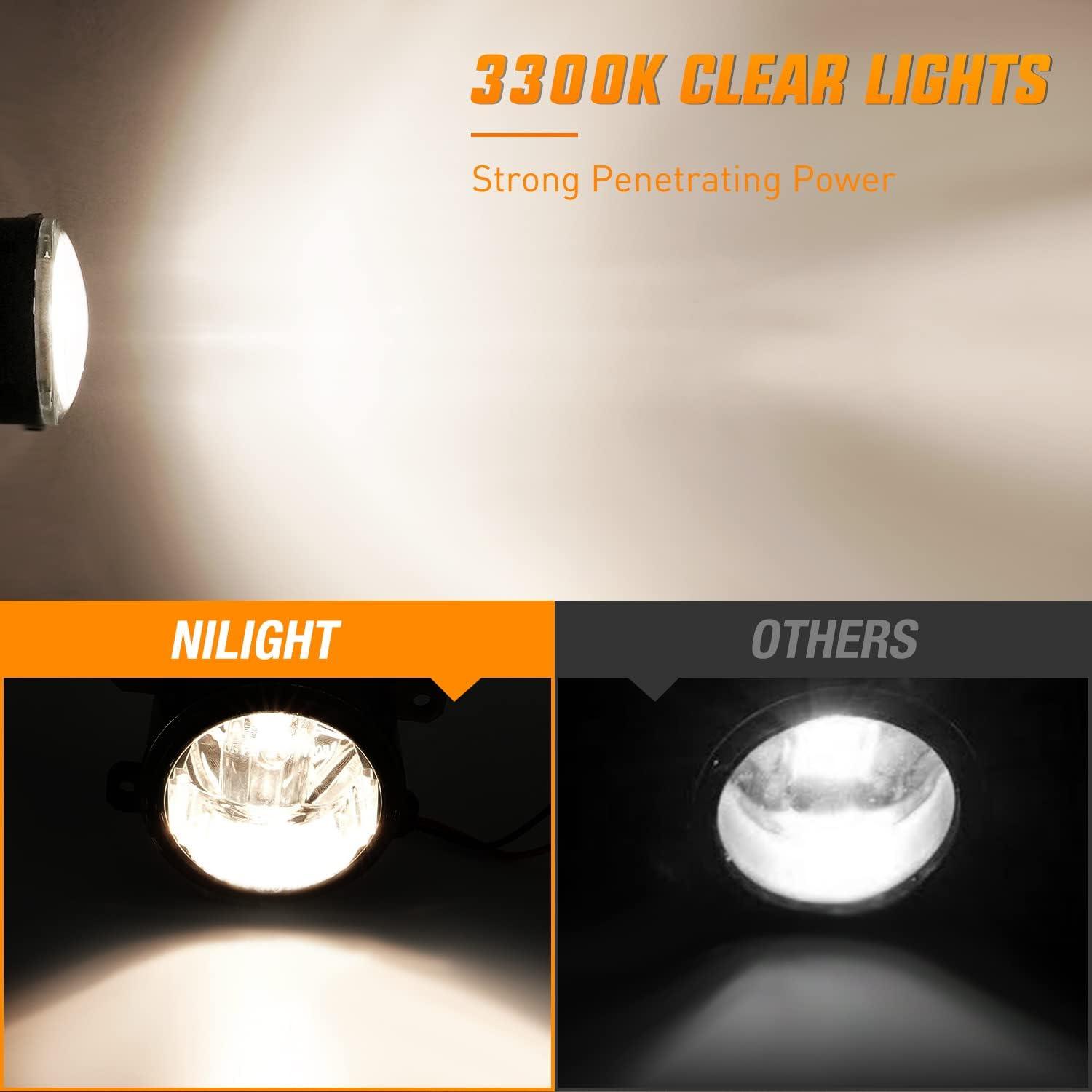 image:imageNilight Fog Lights Assembly Compatible with 2002 2003 2004 Acura RSX Left Driver and Right Passenger Side Amber Lens wH11 12V 55W Bulbs20132018 HondaAcura