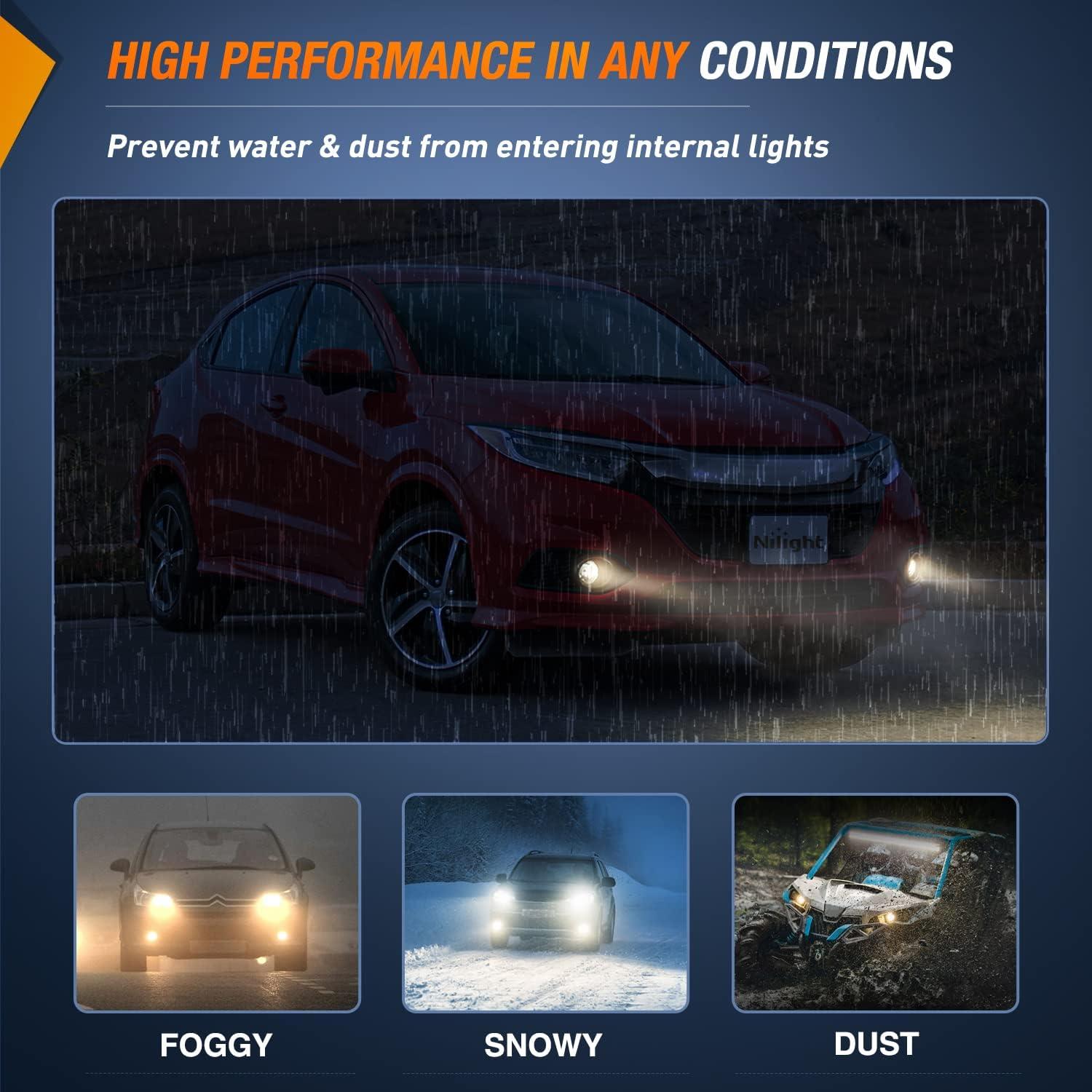 image:imageNilight Fog Lights Assembly Compatible with 2002 2003 2004 Acura RSX Left Driver and Right Passenger Side Amber Lens wH11 12V 55W Bulbs20132021 Honda Civic20152020 Honda Fit