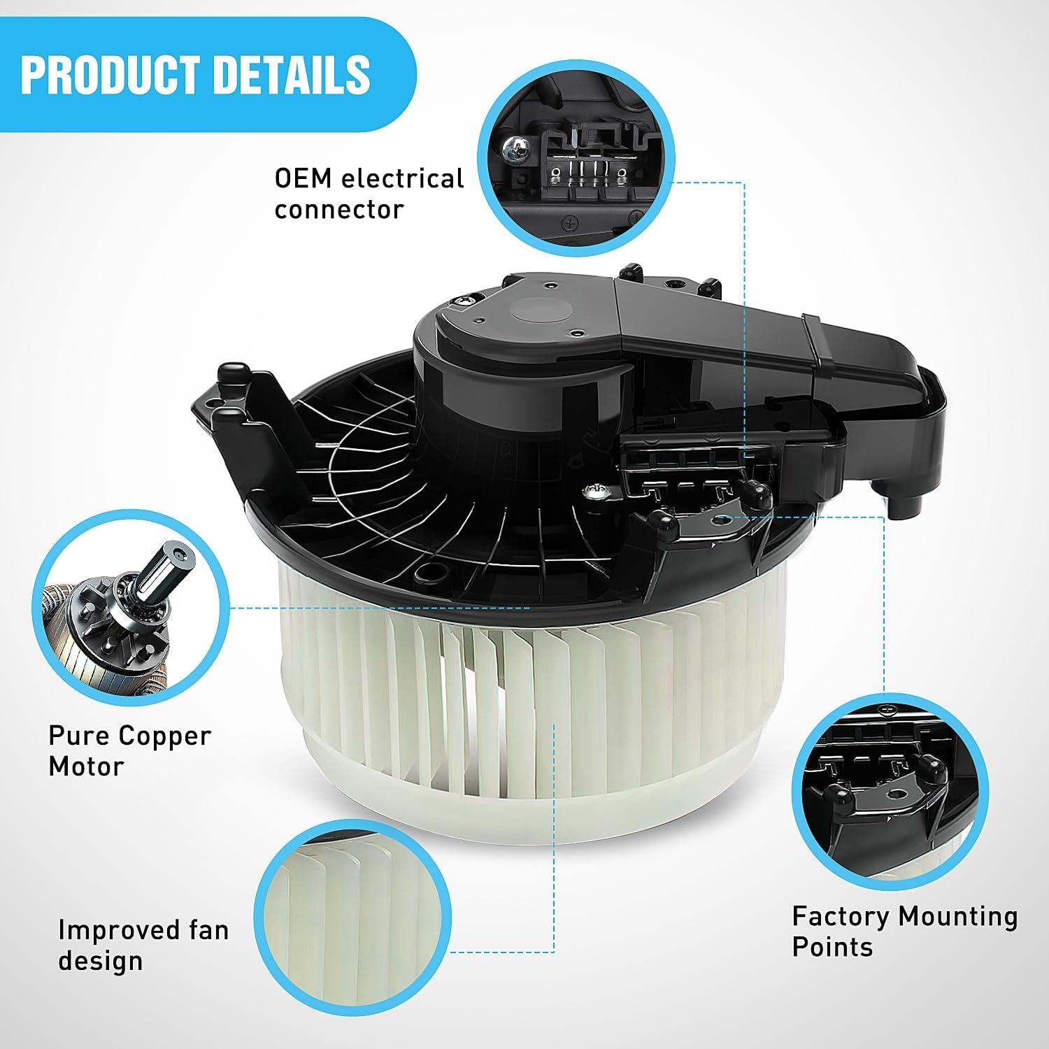 image:imageNilight HVAC Heater Blower Motor Fan Fit for Honda FIT 2009 2010 2011 2012 2013 2014 AC Heated Fan Blower Motor Replaces 700247 61550209 79310TF0G01 79310TF0G01Toyota 4Runner 20102020