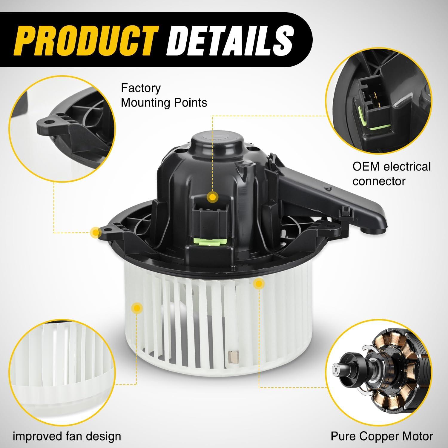 image:imageNilight HVAC Heater Blower Motor Fan Fit for Honda FIT 2009 2010 2011 2012 2013 2014 AC Heated Fan Blower Motor Replaces 700247 61550209 79310TF0G01 79310TF0G01Ford F150 20092014