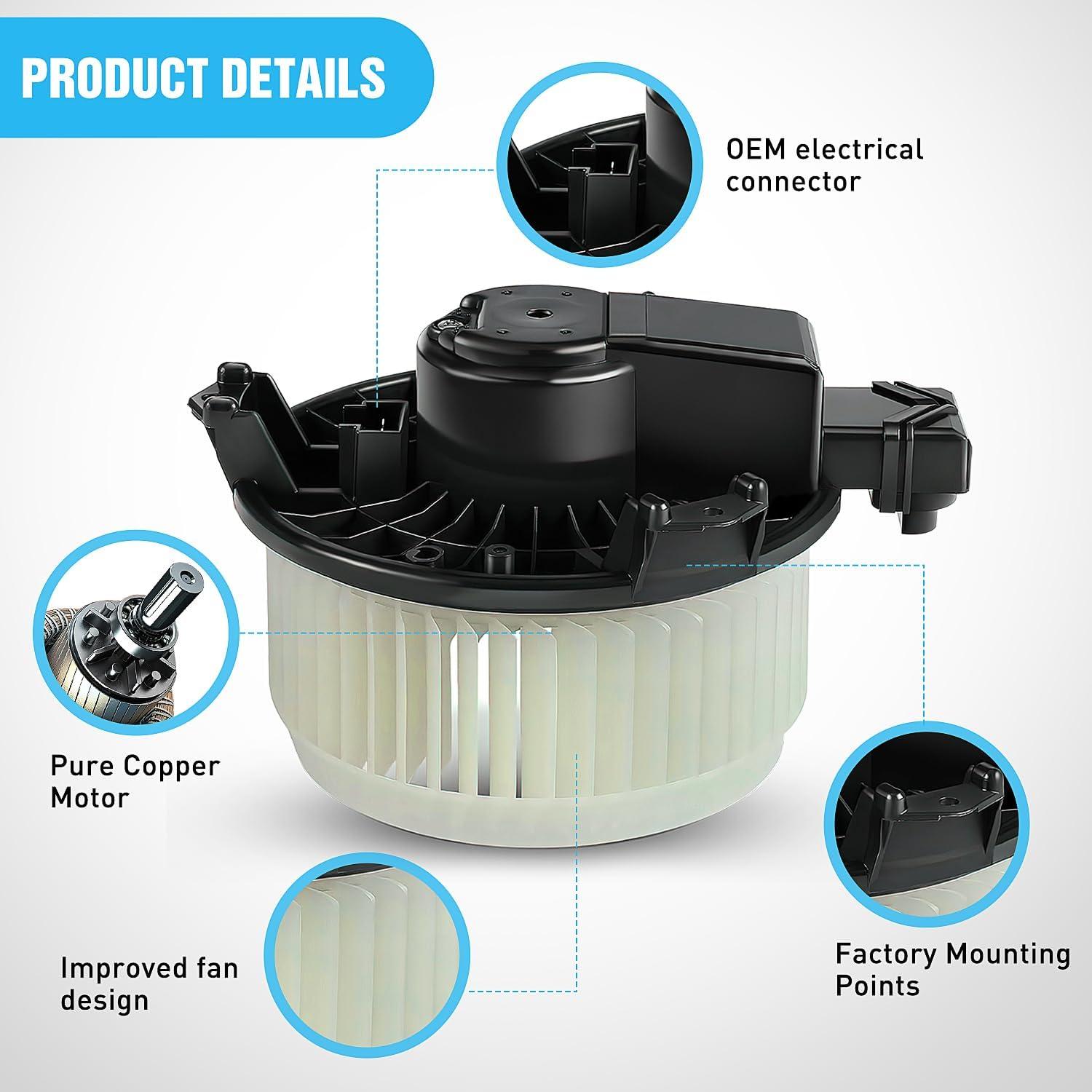 image:imageNilight HVAC Heater Blower Motor Fan Fit for Honda FIT 2009 2010 2011 2012 2013 2014 AC Heated Fan Blower Motor Replaces 700247 61550209 79310TF0G01 79310TF0G01Dodge Avenger 20082014