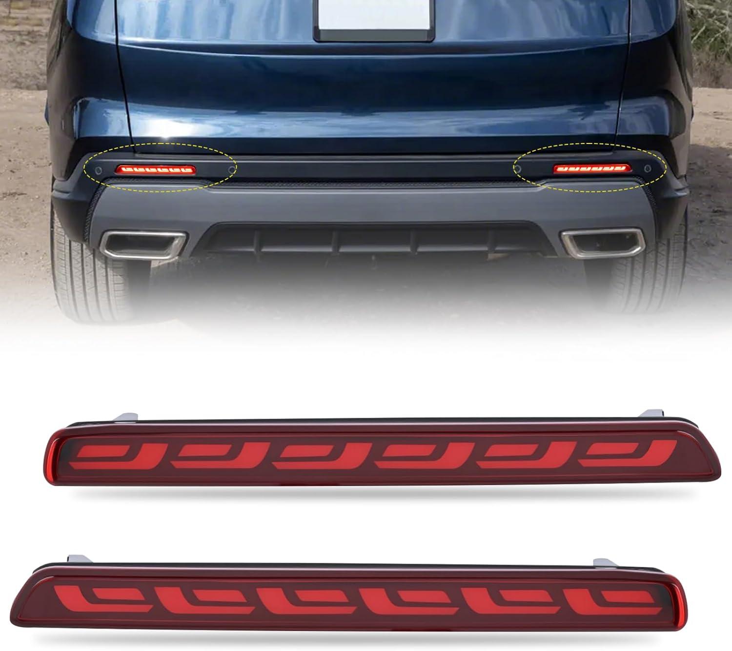 image:imageNilight Rear Bumper Tail Light Compatible with 2023 2024 Honda CRV Red Lens LED Reflector Rear Bumper Lamps Brake Turn Signal Sequential Flashing Driving Taillights ReplacementRed