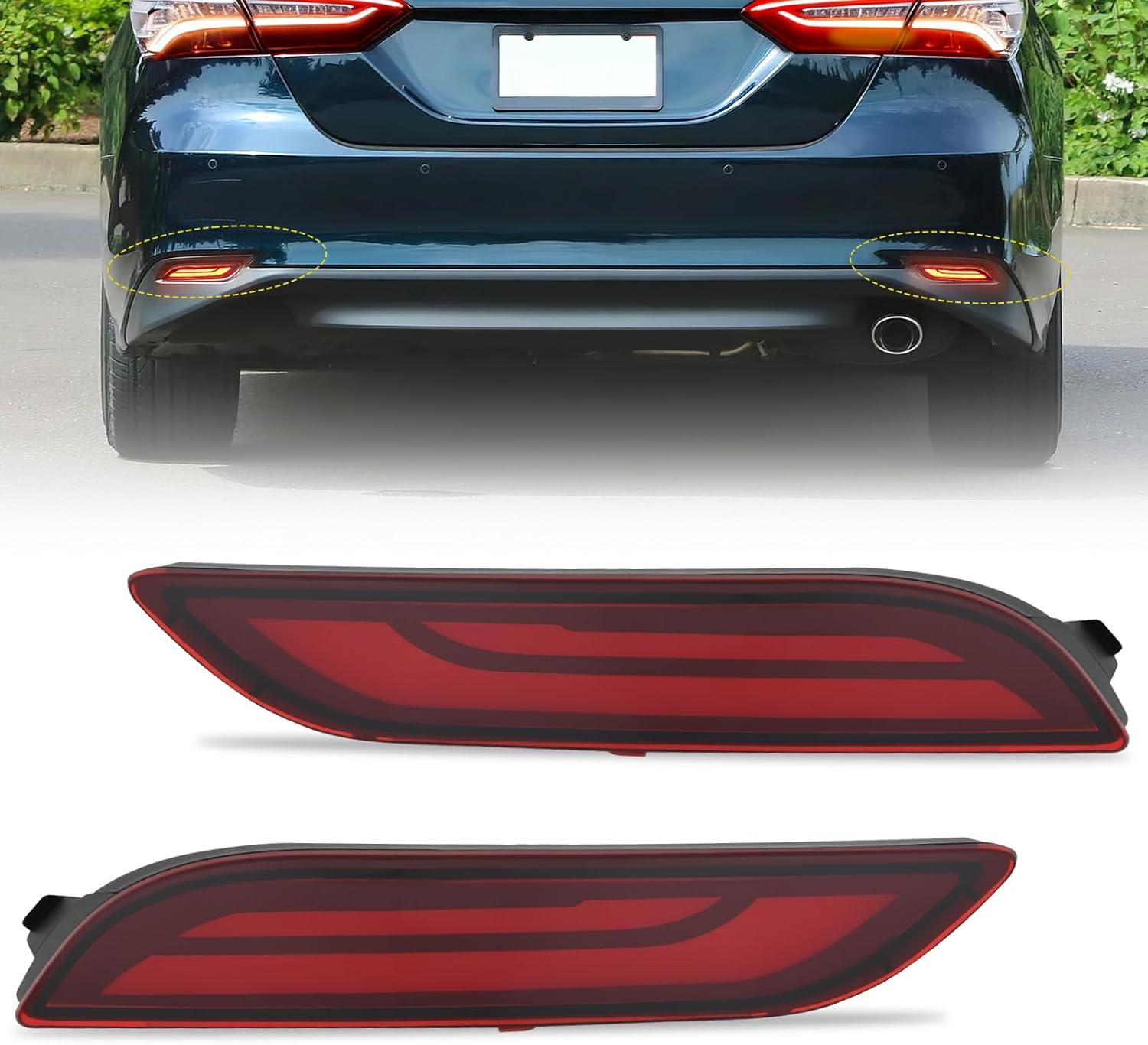 image:imageNilight Rear Bumper Tail Light Compatible with 2023 2024 Honda CRV Red Lens LED Reflector Rear Bumper Lamps Brake Turn Signal Sequential Flashing Driving Taillights ReplacementRed