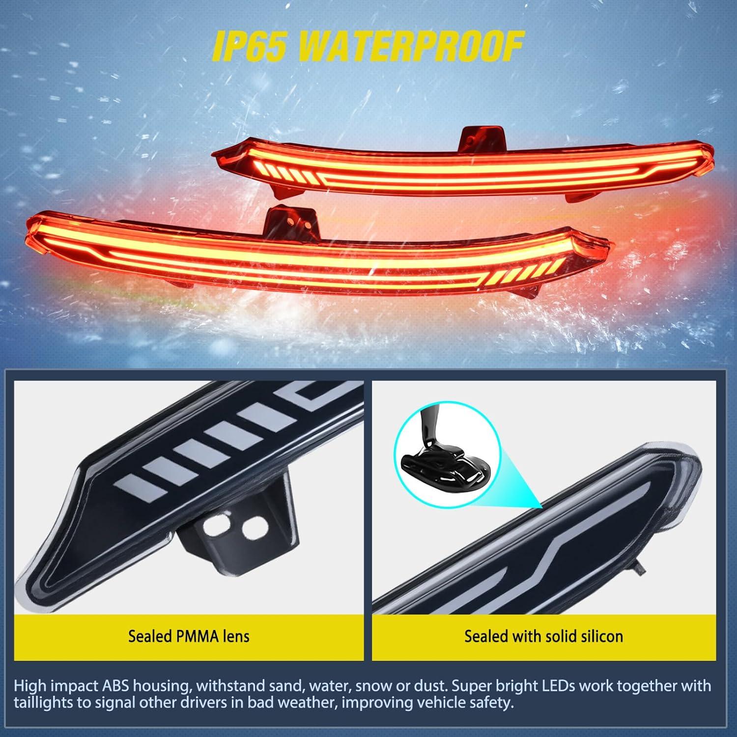 image:imageNilight Rear Bumper Tail Light Compatible with 2023 2024 Honda CRV Red Lens LED Reflector Rear Bumper Lamps Brake Turn Signal Sequential Flashing Driving Taillights ReplacementSmoke