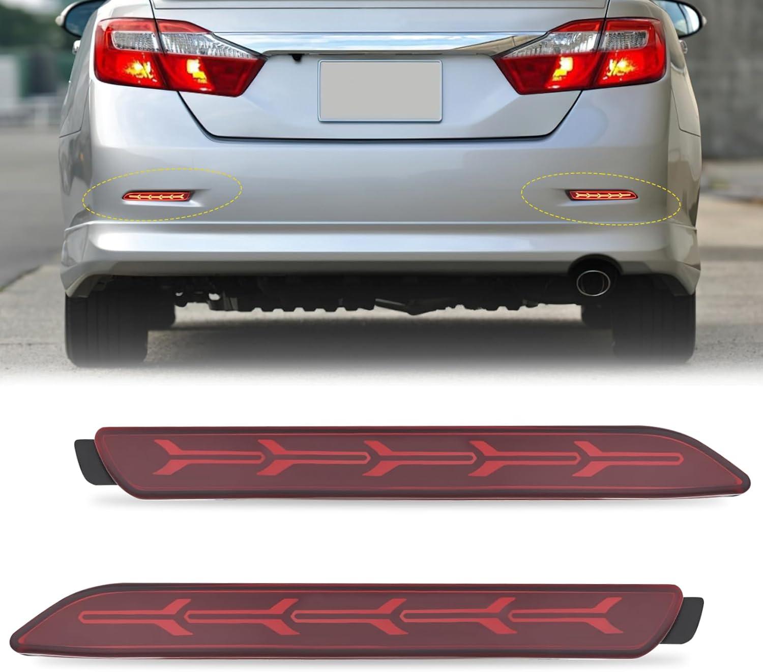 image:imageNilight Rear Bumper Tail Light Compatible with 2023 2024 Honda CRV Red Lens LED Reflector Rear Bumper Lamps Brake Turn Signal Sequential Flashing Driving Taillights ReplacementRed