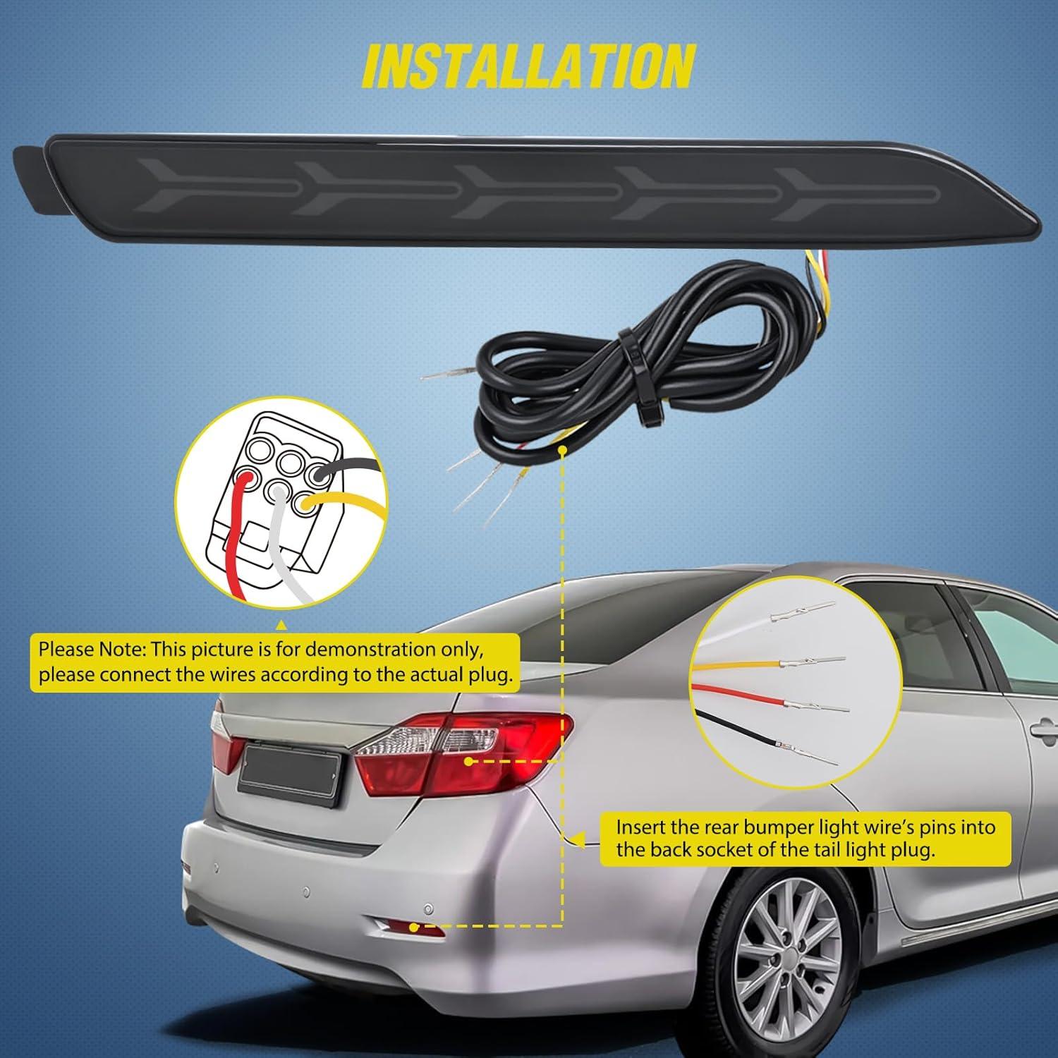 image:imageNilight Rear Bumper Tail Light Compatible with 2023 2024 Honda CRV Red Lens LED Reflector Rear Bumper Lamps Brake Turn Signal Sequential Flashing Driving Taillights ReplacementSmoke