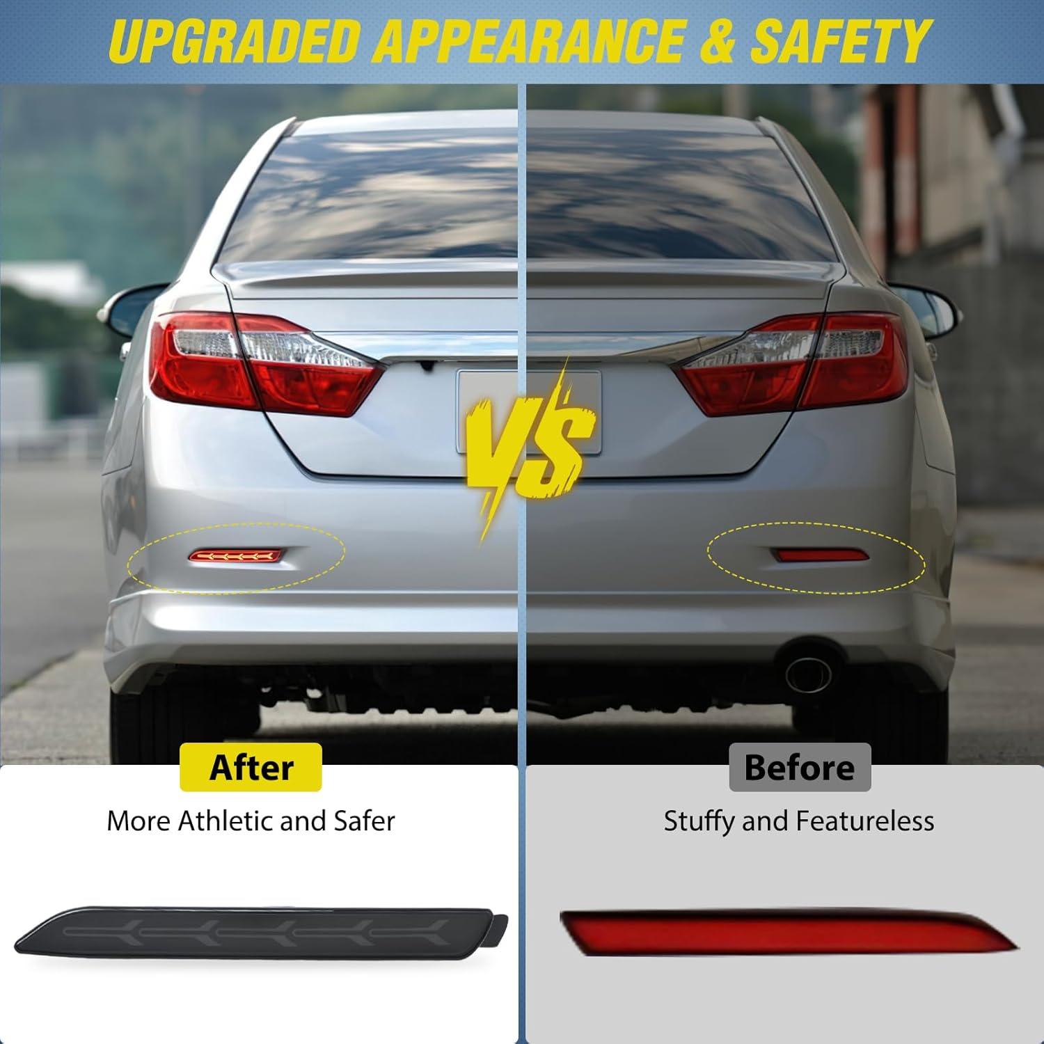 image:imageNilight Rear Bumper Tail Light Compatible with 2023 2024 Honda CRV Red Lens LED Reflector Rear Bumper Lamps Brake Turn Signal Sequential Flashing Driving Taillights ReplacementSmoke