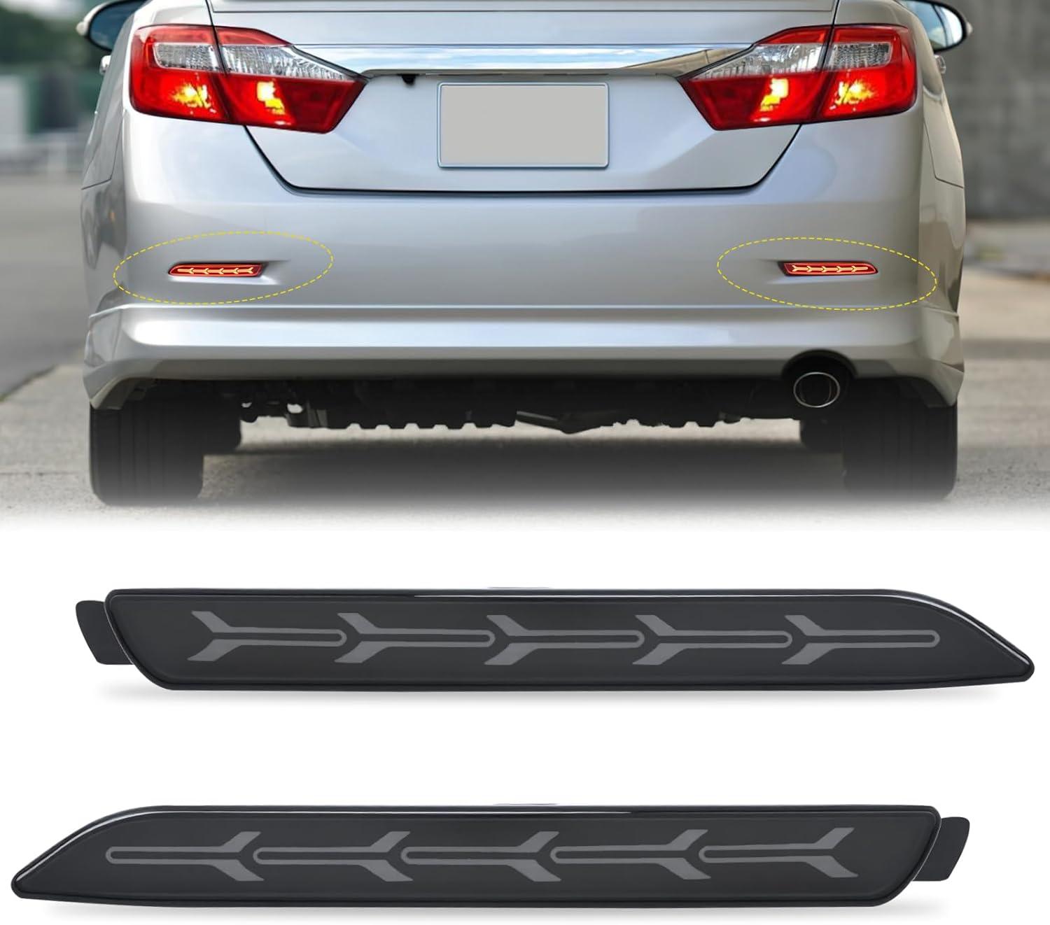 image:imageNilight Rear Bumper Tail Light Compatible with 2023 2024 Honda CRV Red Lens LED Reflector Rear Bumper Lamps Brake Turn Signal Sequential Flashing Driving Taillights ReplacementSmoke