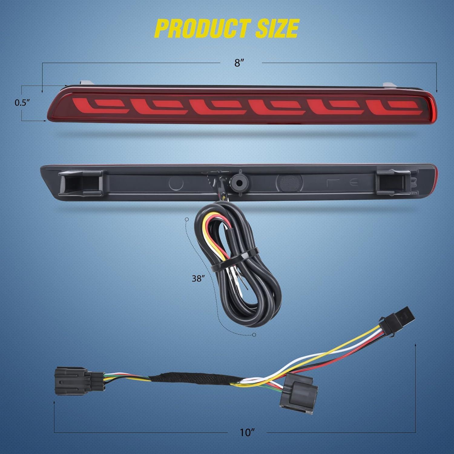 image:imageNilight Rear Bumper Tail Light Compatible with 2023 2024 Honda CRV Red Lens LED Reflector Rear Bumper Lamps Brake Turn Signal Sequential Flashing Driving Taillights ReplacementRed