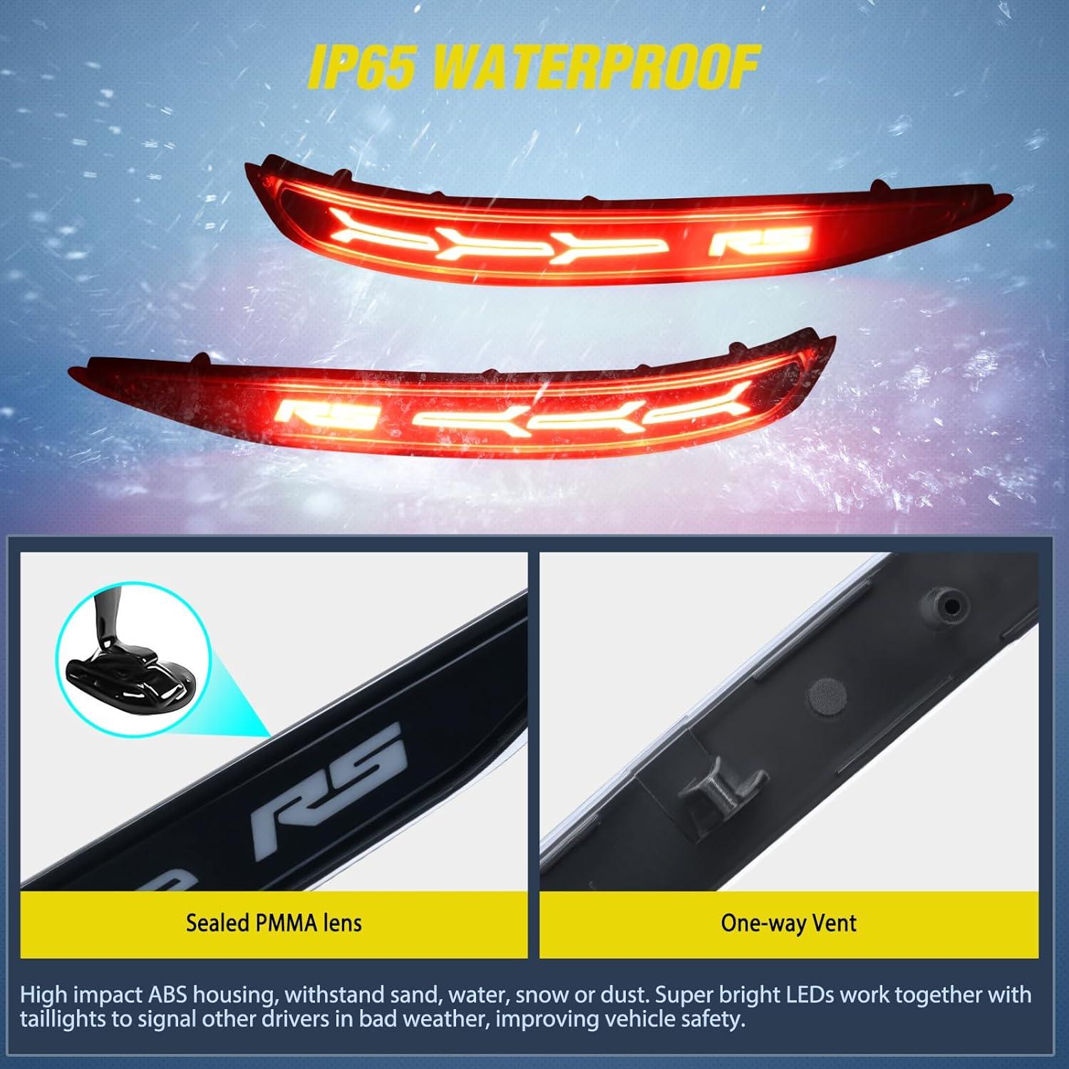 image:imageNilight Rear Bumper Tail Light Compatible with 2023 2024 Honda CRV Red Lens LED Reflector Rear Bumper Lamps Brake Turn Signal Sequential Flashing Driving Taillights ReplacementSmoke