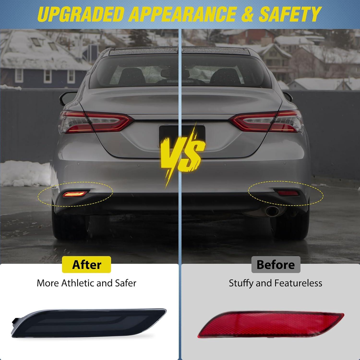 image:imageNilight Rear Bumper Tail Light Compatible with 2023 2024 Honda CRV Red Lens LED Reflector Rear Bumper Lamps Brake Turn Signal Sequential Flashing Driving Taillights ReplacementSmoke