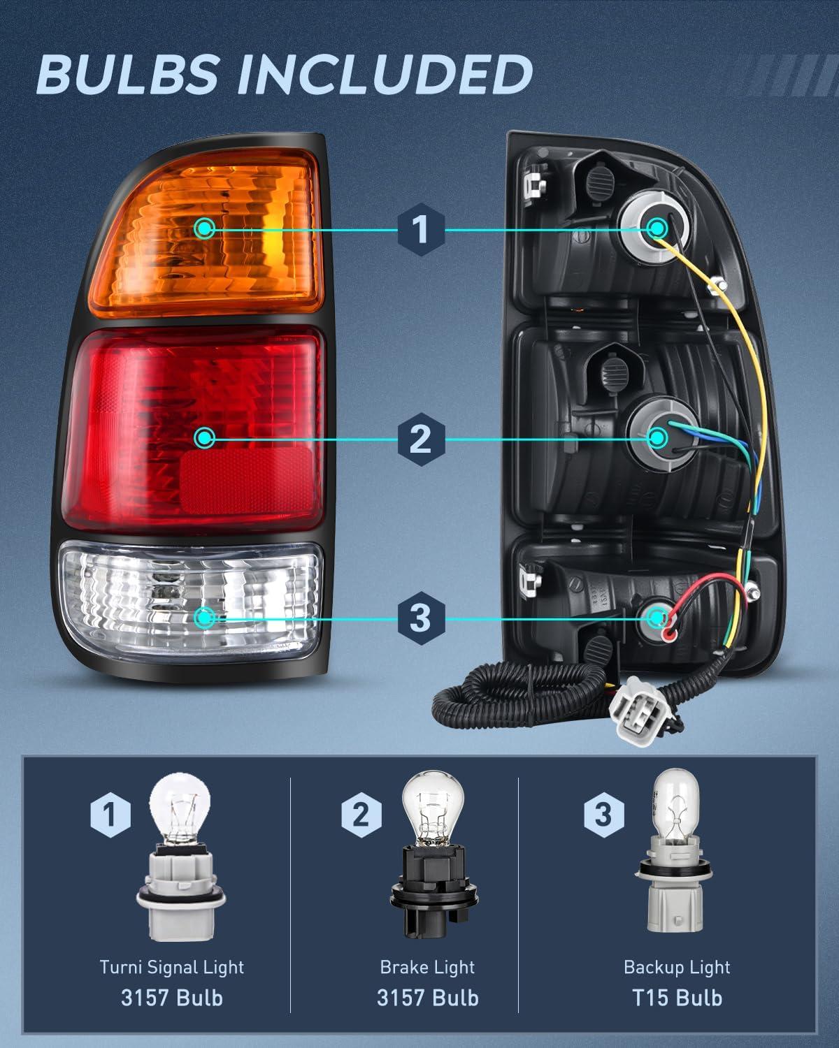 image:imageNilight Taillight Assembly Compatible with 2000 2001 2002 2003 2004 2005 2006 Toyota Tundra Tail Light OE Style Rear Lamp Replacement Left Driver SidePair of Driver and Passenger Side
