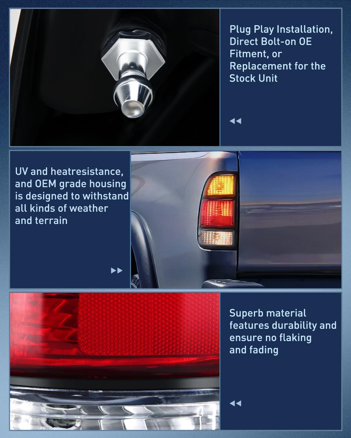 image:imageNilight Taillight Assembly Compatible with 2000 2001 2002 2003 2004 2005 2006 Toyota Tundra Tail Light OE Style Rear Lamp Replacement Left Driver SidePair of Driver and Passenger Side