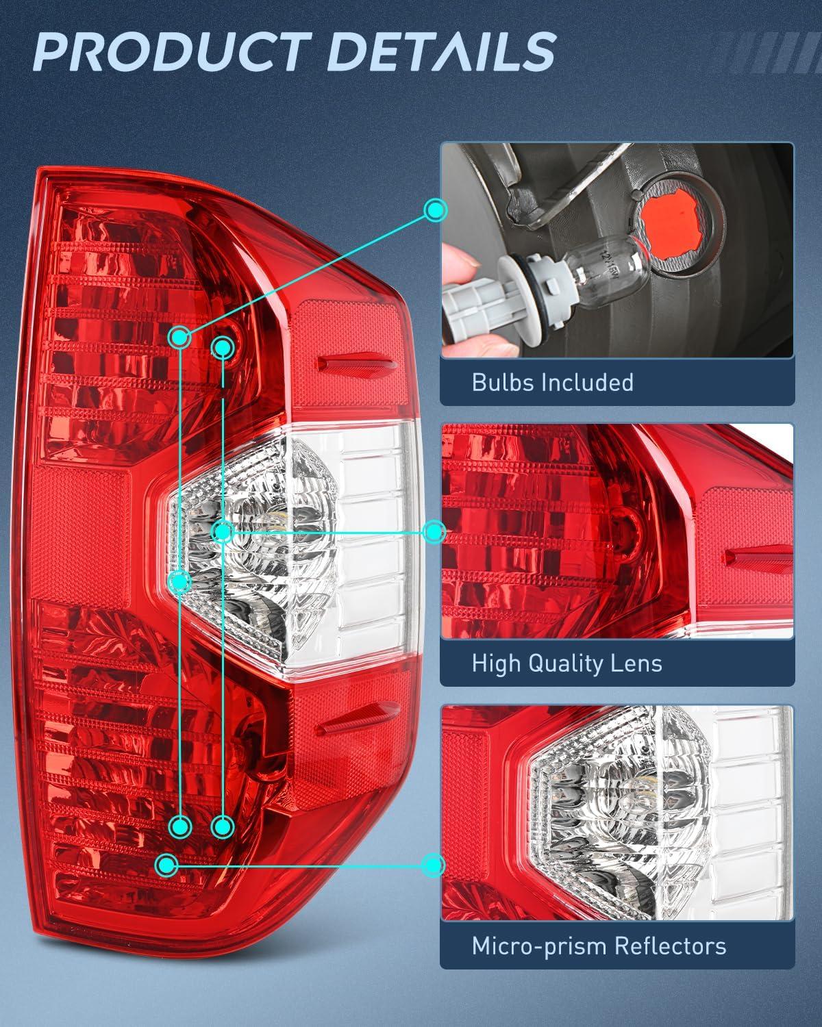 image:imageNilight Taillight Assembly Compatible with 2000 2001 2002 2003 2004 2005 2006 Toyota Tundra Tail Light OE Style Rear Lamp Replacement Left Driver SidePair of Driver and Passenger Side