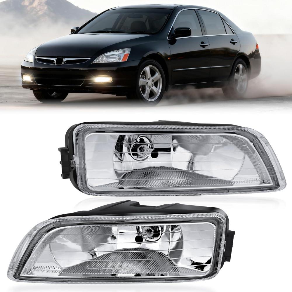image:imageNilight Fog Lights Assembly Compatible with 2002 2003 2004 Acura RSX Left Driver and Right Passenger Side Amber Lens wH11 12V 55W Bulbs20032007 honda accord20042008 acura