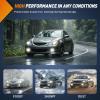 Nilight Fog Lights Assembly Compatible with 2002 2003 2004 Acura RSX Left Driver and Right Passenger Side Amber Lens w/H11 12V 55W Bulbs(2002-2004 Acura RSX Clear)