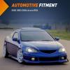 Nilight Fog Lights Assembly Compatible with 2002 2003 2004 Acura RSX Left Driver and Right Passenger Side Amber Lens w/H11 12V 55W Bulbs(2002-2004 Acura RSX Clear)