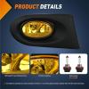 Nilight Fog Lights Assembly Compatible with 2002 2003 2004 Acura RSX Left Driver and Right Passenger Side Amber Lens w/H11 12V 55W Bulbs(2002-2004 Acura RSX Amber)