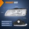 Nilight Fog Lights Assembly Compatible with 2002 2003 2004 Acura RSX Left Driver and Right Passenger Side Amber Lens w/H11 12V 55W Bulbs(2003-2007 honda accord/2004-2008 acura)
