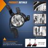 Nilight Fog Lights Assembly Compatible with 2002 2003 2004 Acura RSX Left Driver and Right Passenger Side Amber Lens w/H11 12V 55W Bulbs(2007-2009 Honda CRV)