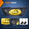 Nilight Fog Lights Assembly Compatible with 2002 2003 2004 Acura RSX Left Driver and Right Passenger Side Amber Lens w/H11 12V 55W Bulbs(2009-2011 Honda Civic Amber)