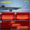 Nilight Rear Bumper Tail Light Compatible with 2023 2024 Honda CRV Red Lens LED Reflector Rear Bumper Lamps Brake Turn Signal Sequential Flashing Driving Taillights Replacement(Smoke)