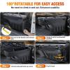 Nilight Truck Bed Tool Box Left Drivers Side Truck Tool Box Fit for Ford F-150 1999-2014 ABS Swing Case Truck Bed Storage Box with Lockable Lid Waterproof Wheel Well Toolbox Black(For Ford F-250/350 1999-2016 Passenger Side)
